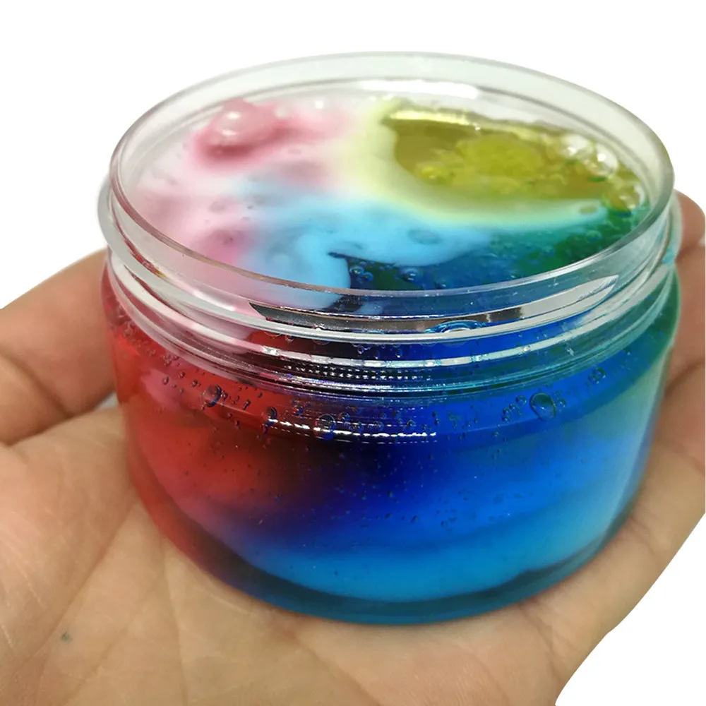 Слайм игрушки для детей DIY полимерная глина Красивые цвета смешанные облака