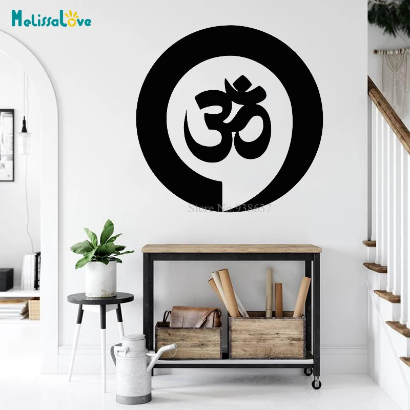 OM медитация в позе лотоса Yoga Relax Декор дзен Sticker художественные декорации спальни