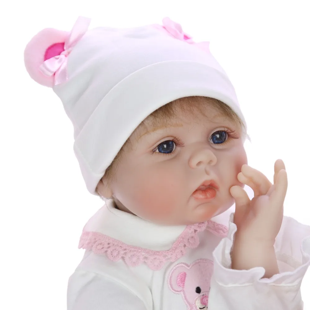 Bebe Возрожденный силикон reborn baby dolls игрушки 22 дюймов 55ch детский подарок мягкие