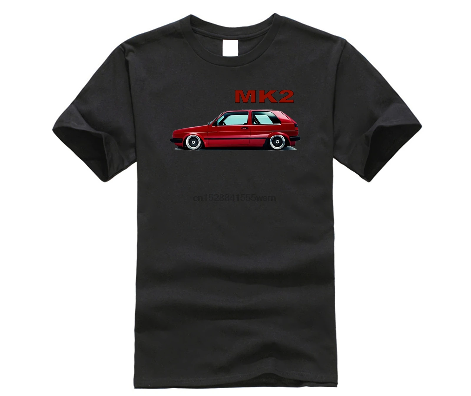 Футболка белая немецкая Классическая легенда автомобиль гольф Gti красный Mk2 Лето