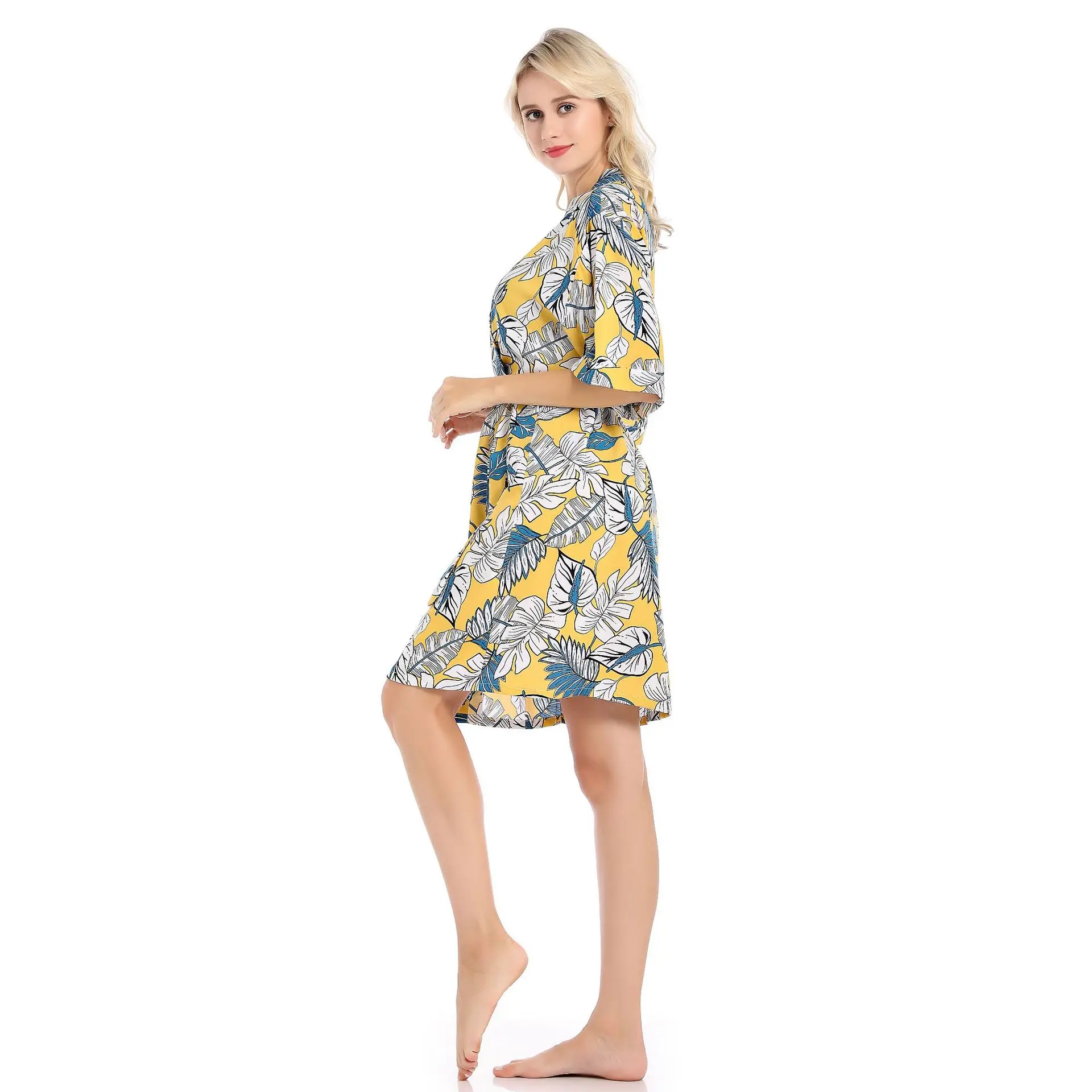 

Japanese Kimono Woman Summer Women Sets Robe Femme Nightgowns Homewear Robes For Women Satin Sleepwear Satin Fluffy Robe