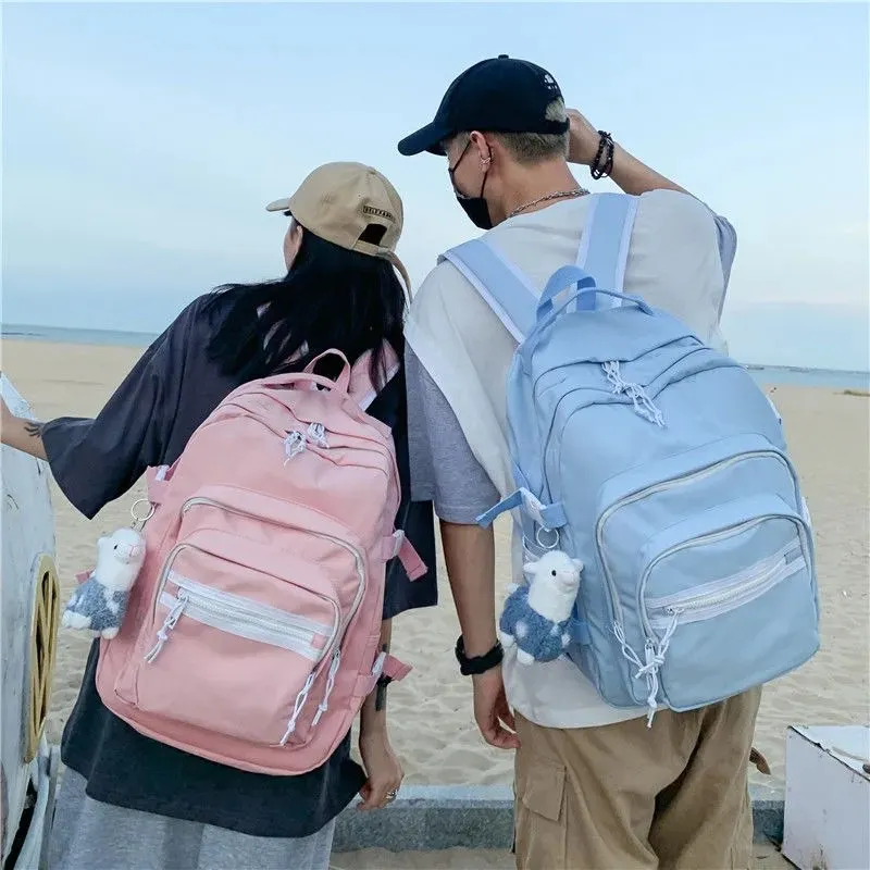 Вместительная школьная сумка для мужчин и женщин, простой рюкзак для учеников средней и старшей школы