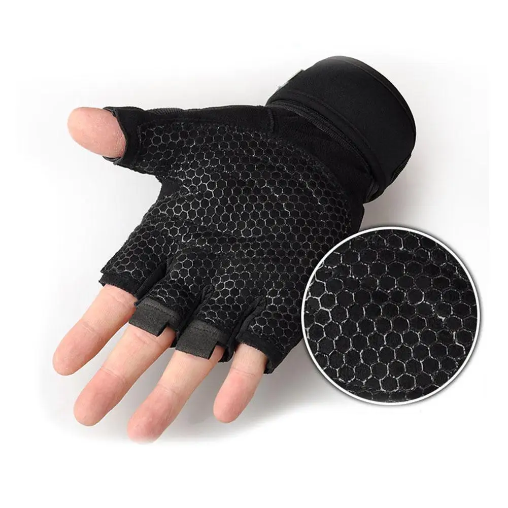 GloryStar мужские Противоскользящие перчатки на пол пальца удобные дышащие
