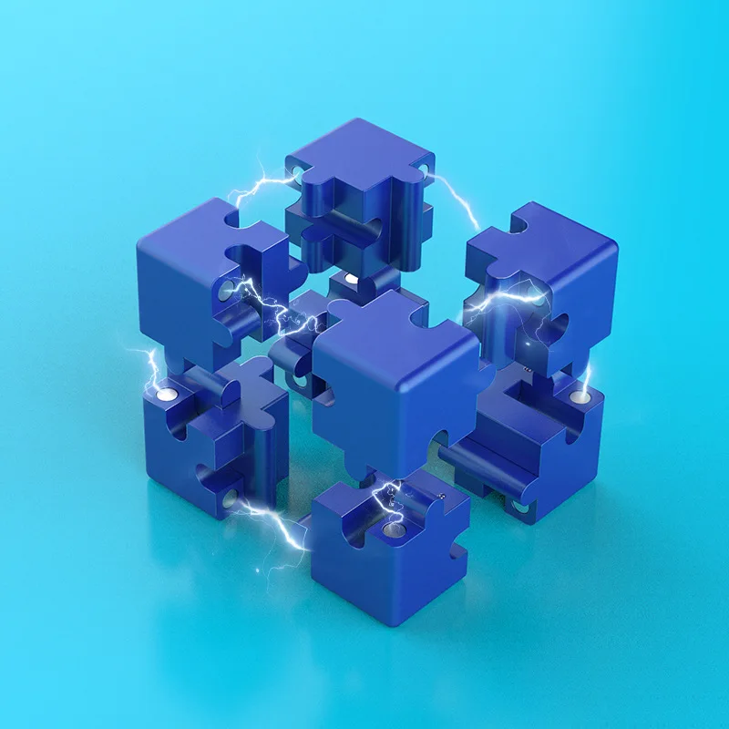 

Three-Dimensional Intelligence Cube Aluminum Alloy Infinite Cube Useful Tool for Pressure Reduction Space Puzzle Decompression