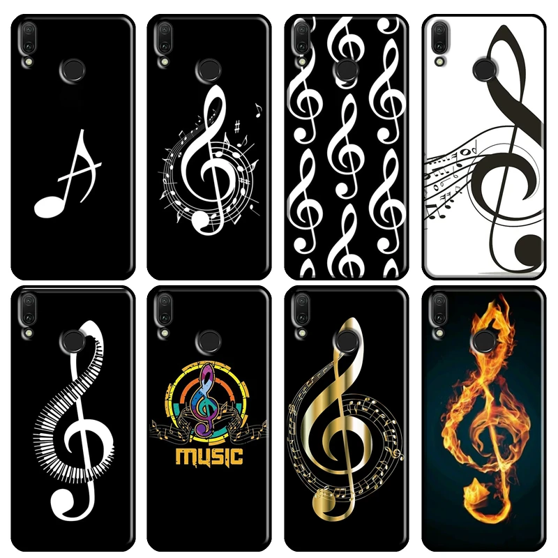 Музыкальный скрипичный ключ для Huawei Y5P Y6P Y7A 2020 Y3 II Y5 Y6 Y9 Y7 Prime 2018 2017 2019 Nova 3i 5T