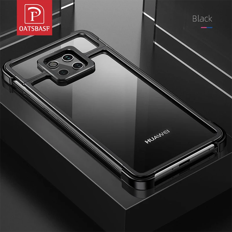 Чехол для телефона huawei mate 20 металлический каркас 30 pro магнитный притяжение голая