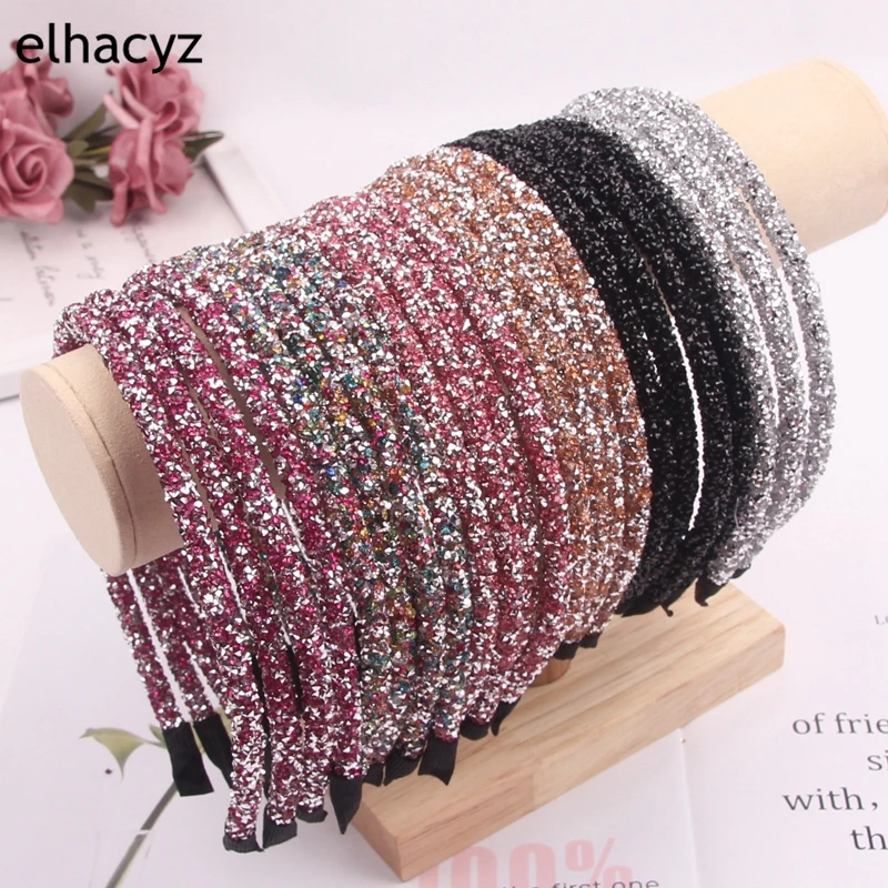 

30pcs/lot New Sequins Bling Bling Head Hoop Girls Glitter Hairband Children Party Fashion Headbands Sweet Kids Hair Accessories