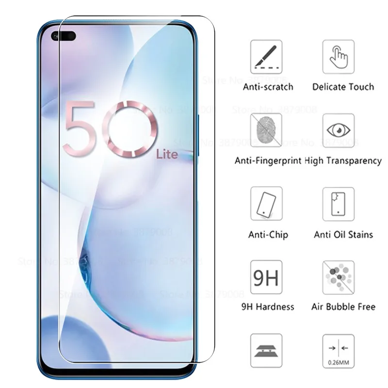 3pcs protective glass for honor 50 lite phone tempered glass for honor 50lite xonor honer 50 light screen protector safety films free global shipping