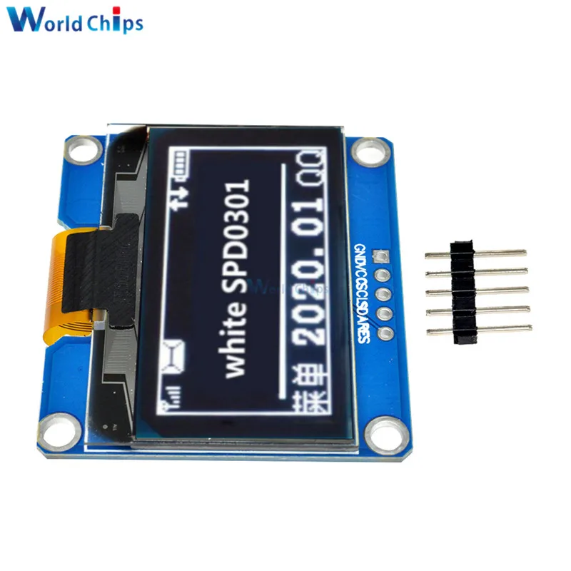 1,54 дюймов PM 5PIN/7PIN Белый Синий Желтый oled-модуль IIC I2C интерфейс 128x64 экран дисплея SSD1309 SPD0301 Драйвер IC 3,3-5 В