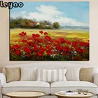 Алмазная живопись, абстрактная живопись, дикий красный цветок, маки, пейзаж, масляная живопись, алмазная вышивка, искусство, Настенная картина для гостиной