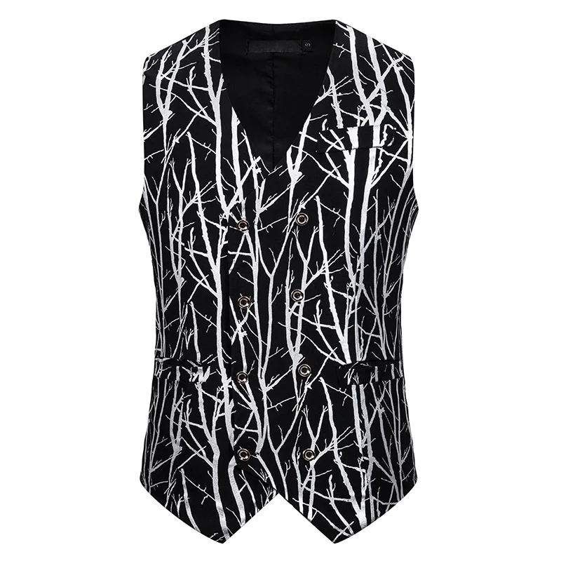 Мужская Серебряная роза бронзовая жилетка однобортный Свадебный костюм с v