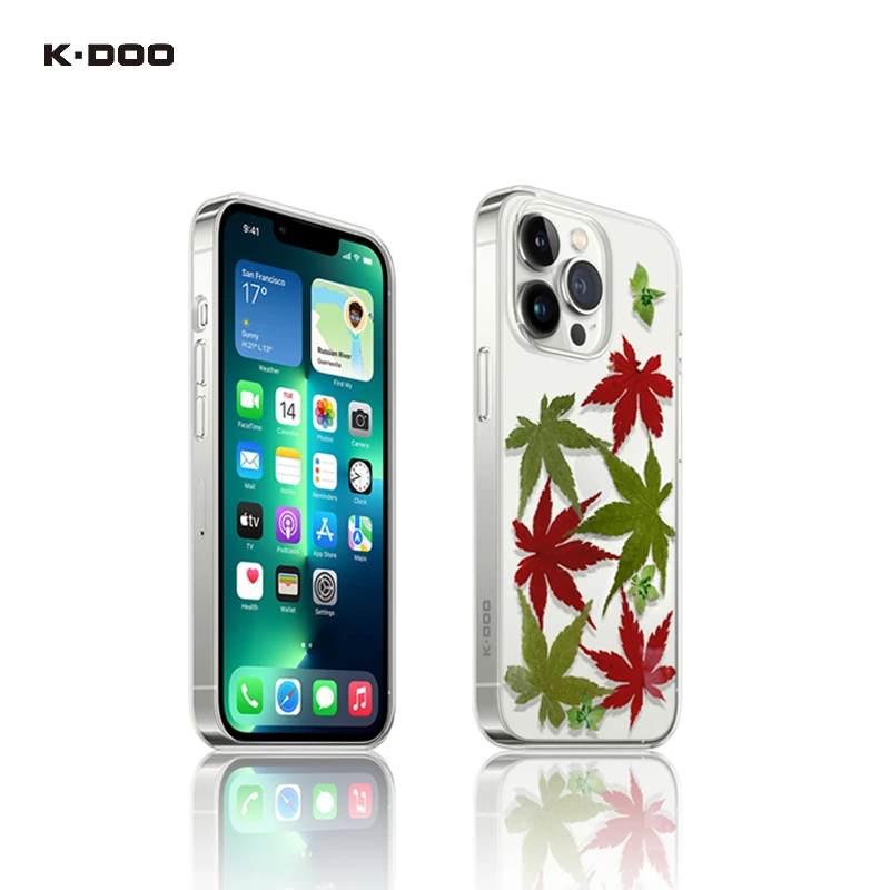 

Чехол для телефона с натуральными кленовыми листьями, подходит для iPhone 13/13mini/13Pro/13promax