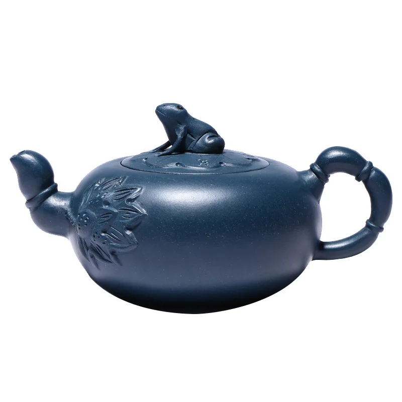 

Yixing purple clay teapot raw ore Tianqing mud lotus seed frog pot famous handmade teapot and tea set