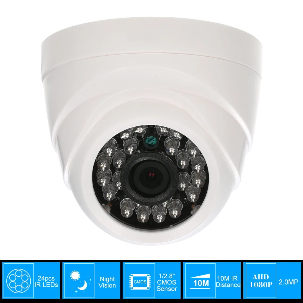 Купол для внутренней камеры AHD домашней безопасности 1200TVL 1080P|Камеры