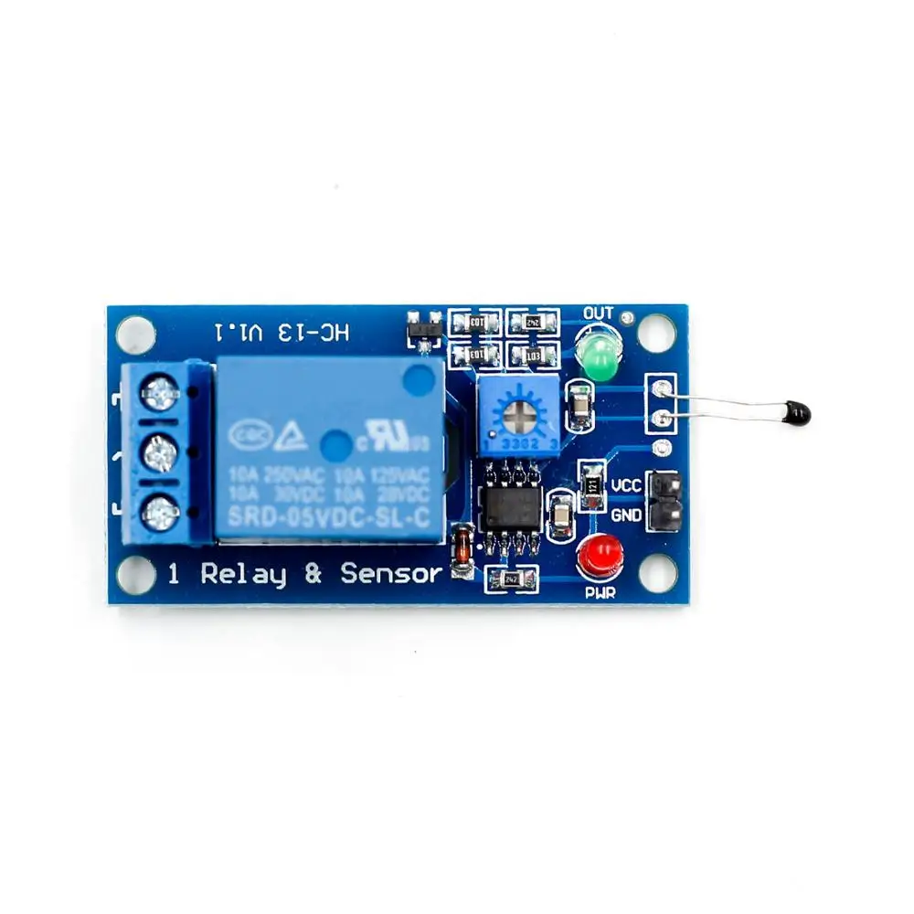 5V/12V Thermal Sensor Module 1 Channel Relay Module Combo Module Thermistor Temperature Sensor Module
