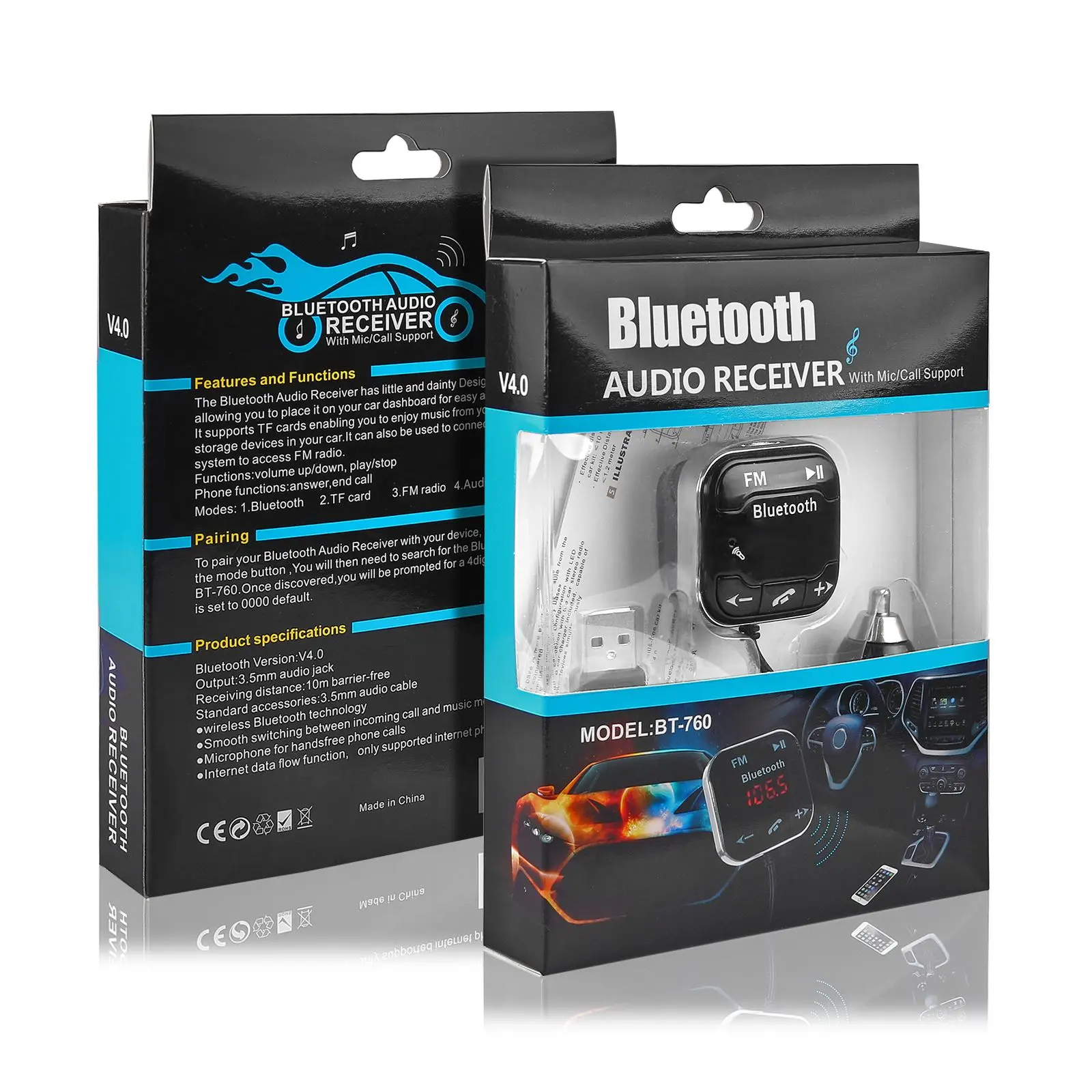 FM-трансмиттер автомобильный Bluetooth 4 0 2 USB-порта | Автомобили и мотоциклы