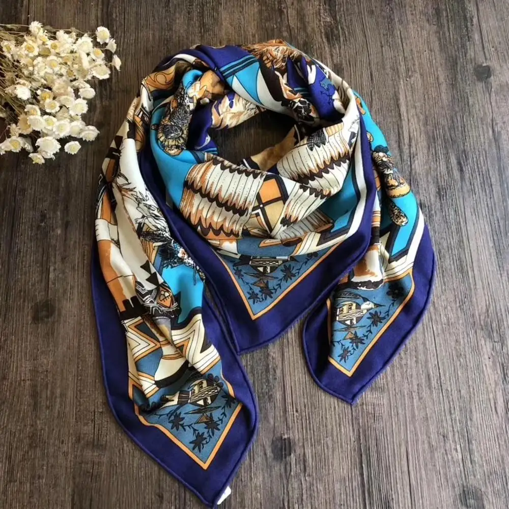 Женский кашемировый шарф Тонкая Шаль из 30%-ного шелка 140*140 см Осень-зима 2019 |