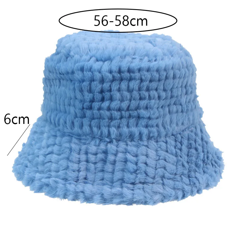 

bucket hat winter solid white black fur plush soft warm women hats outdoor wide brim fishing winter bucket hats gorro pescador