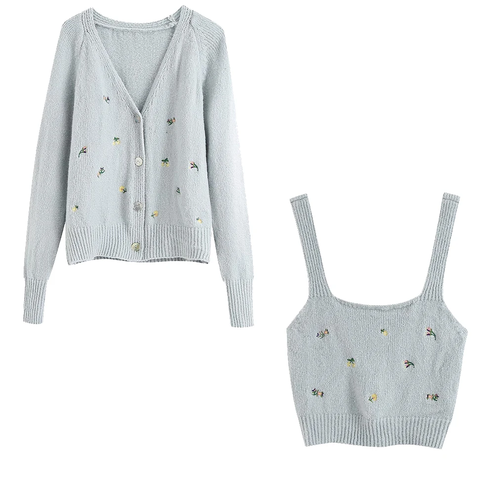 Комплект из 2 предметов для женщин Летняя трикотажная рубашка с длинным рукавом и