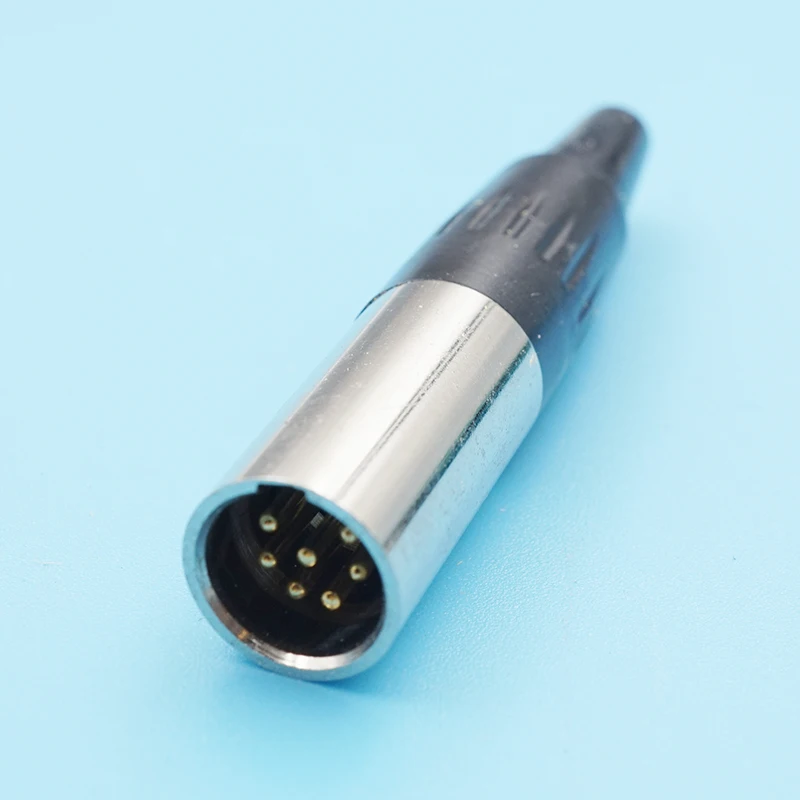 2pcs/lot 7Pin Copper Needle Mini Xlr Connector Male Plug Aviation Mic Microphone Female Socket Adapter Replacement Parts | Обустройство