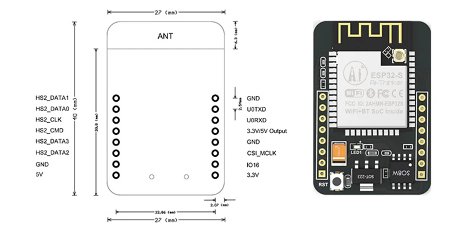 ESP32 CAM Nodemcu WiFi модуль серийный к макетная плата 5V Bluetooth с OV2640 камеры 2 4G|Интегральные