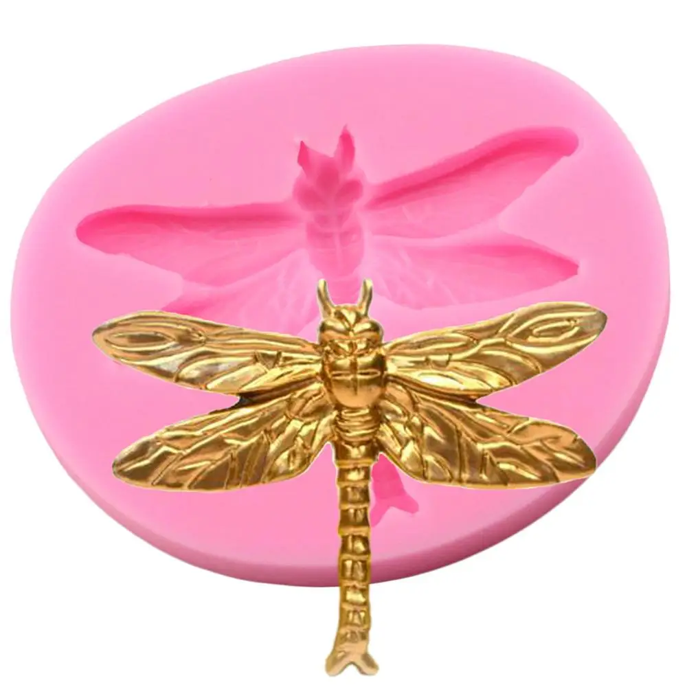 Насекомые Стрекоза силиконовая форма помадка для кекса украшения торта инструменты украшения из полимерной глины конфеты шоколадная мастика формы