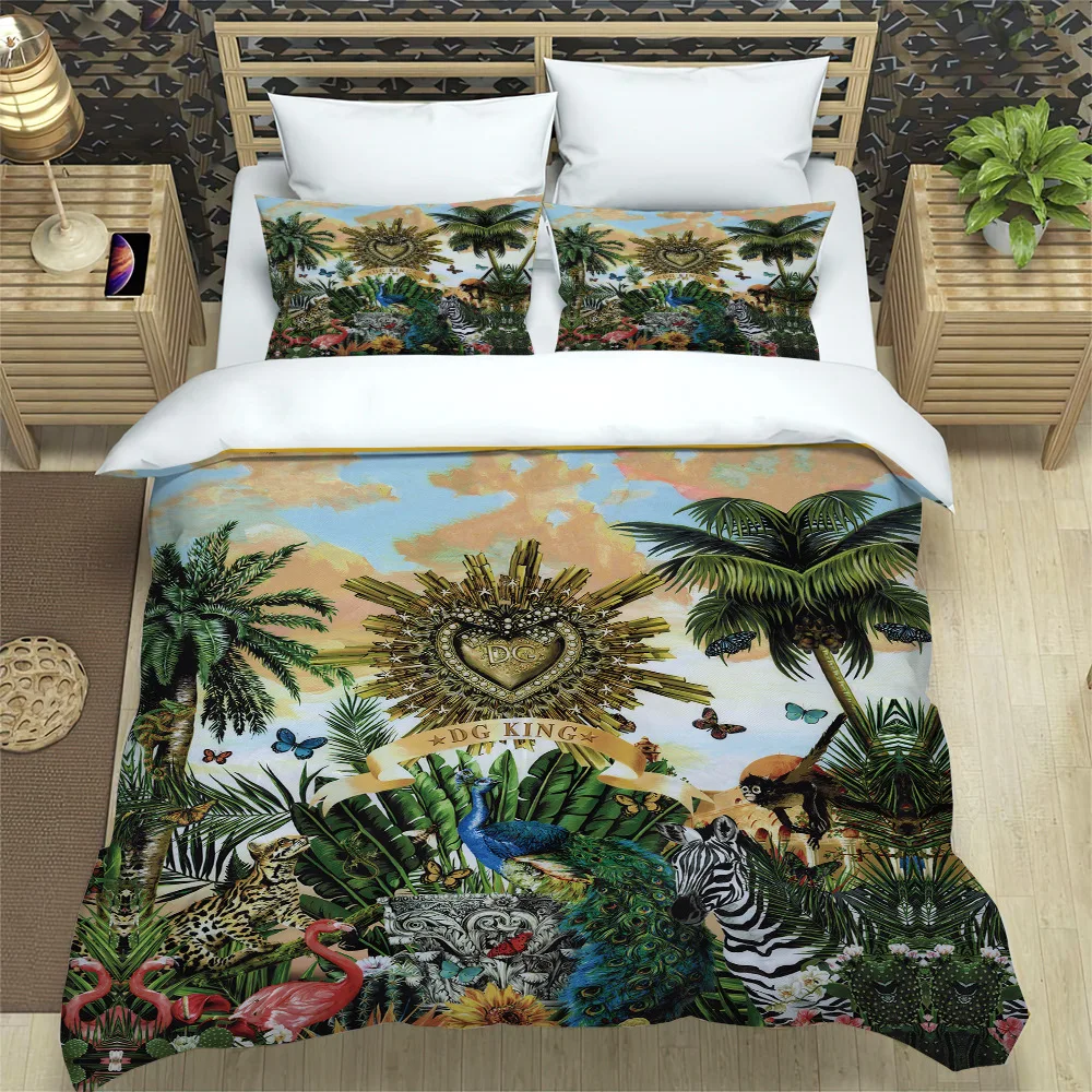 Lannidaa животные тропический лес набор пододеяльников включает пододеяльник и