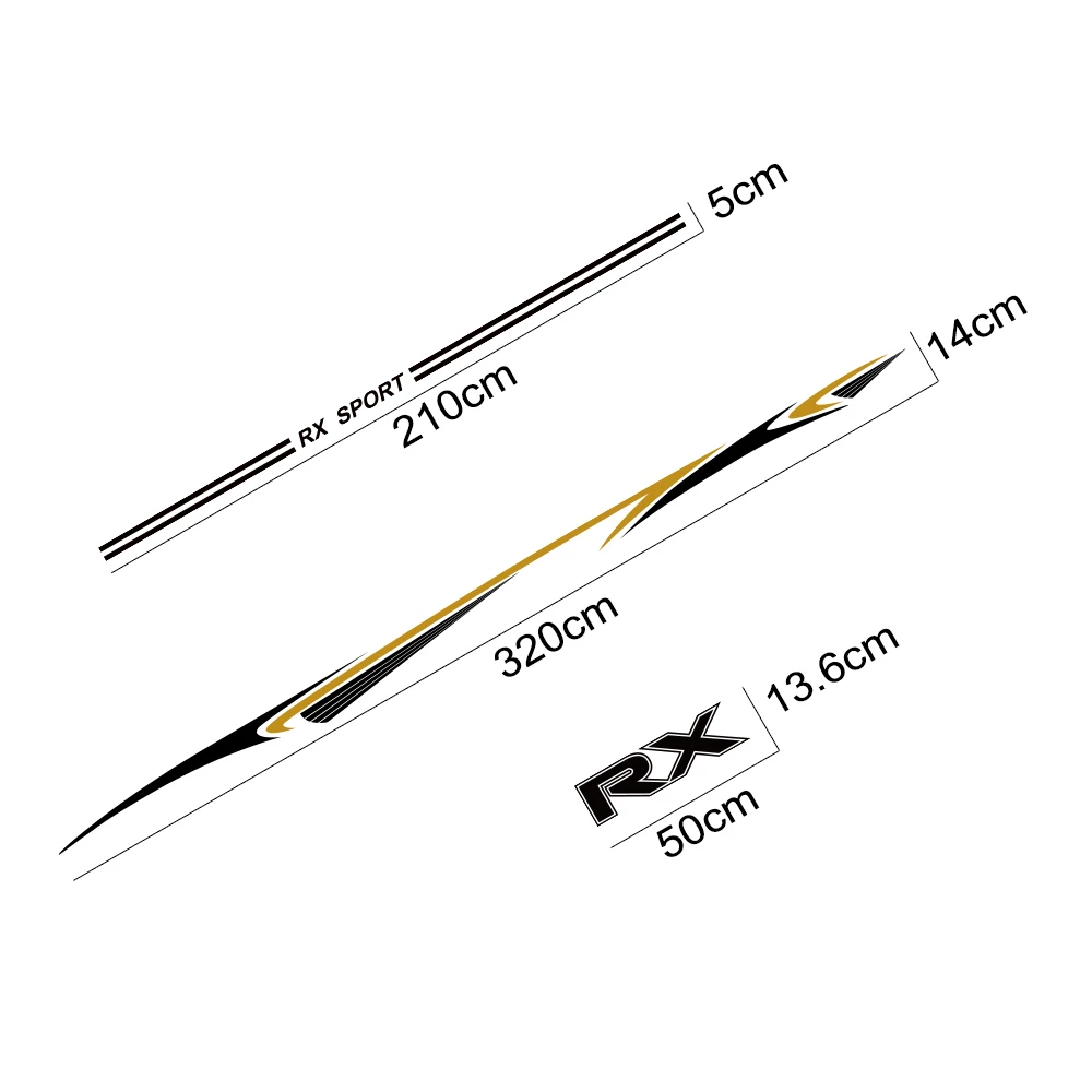 

1 Set Car Door Side Garland Stickers Viny Captivation Decals For Lexus GX 400 460 RX 300 330 NX LX Auto Body Decor Accessories