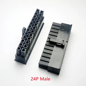 20 шт.1 партия 5557 4,2 мм черный 24P 24PIN папа для ПК компьютера ATX разъем питания материнской платы Пластиковый Корпус Корпуса