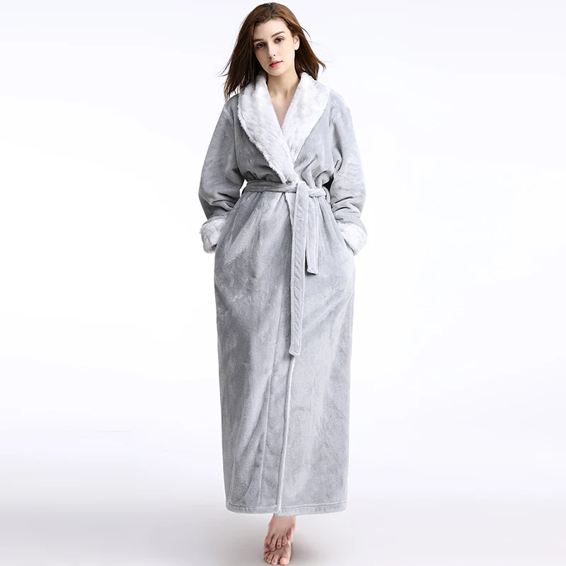 Халат фланелевый Женский утепленный цвет в ассортименте M L XL XXL XXXL размера