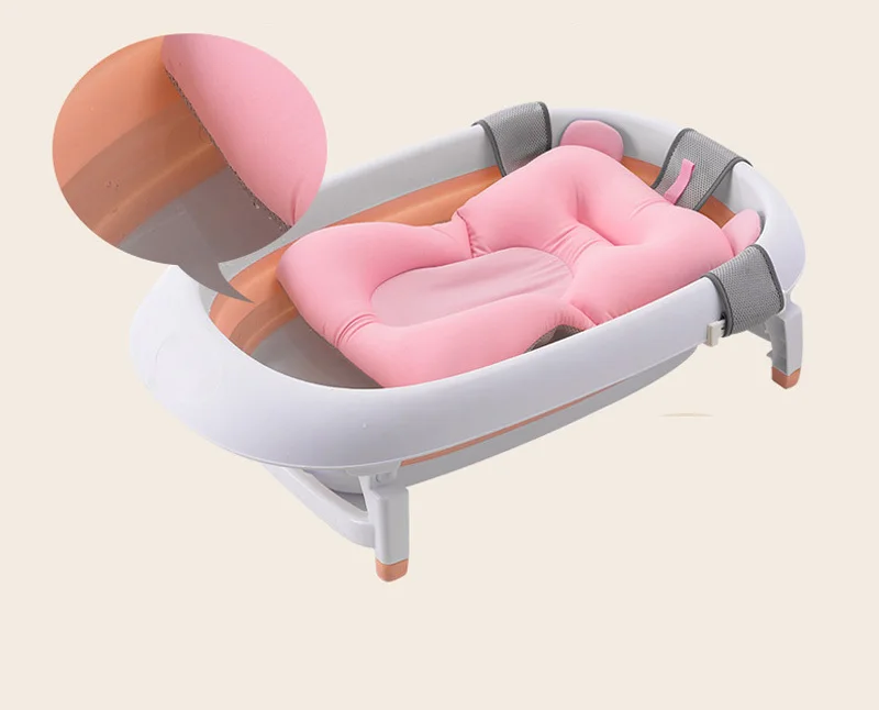 Мультфильм Draagbare Baby Douche Bad Pad Противоскользящий плохой коврик Pasgeboren Veiligheid Bad Ondersteuning Kussen Opvouwbaar мягкий Kussen
