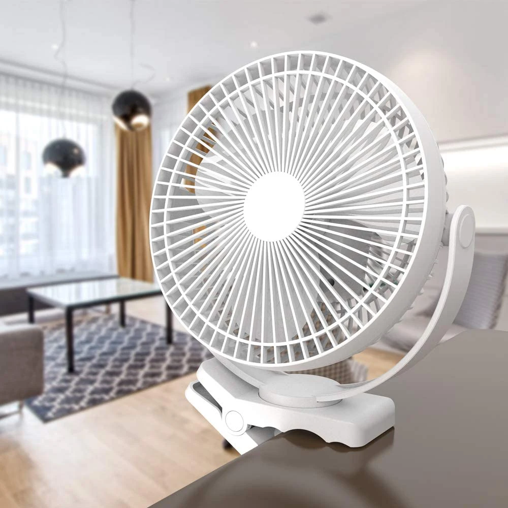 

Clip-on fan battery powered, 8 inch 10000mAh rechargeable fan, portable cooling USB fan for stroller outdoor travel treadmill