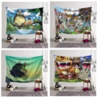 Настенный гобелен, знаменитый японский аниме искусство Йога, декоративный настенный гобелен для путешествий, кемпинга, бохо