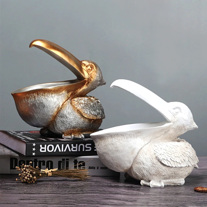 Статуя Toucan Pelican для хранения ключей статуэтка корзина с животными птицами