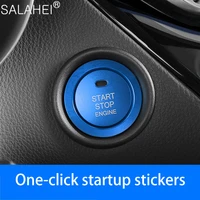 aluminum alloy one click start button decoration sequin ring interior styling sticker for toyota chr c hr 2017 2018 2019 2020
