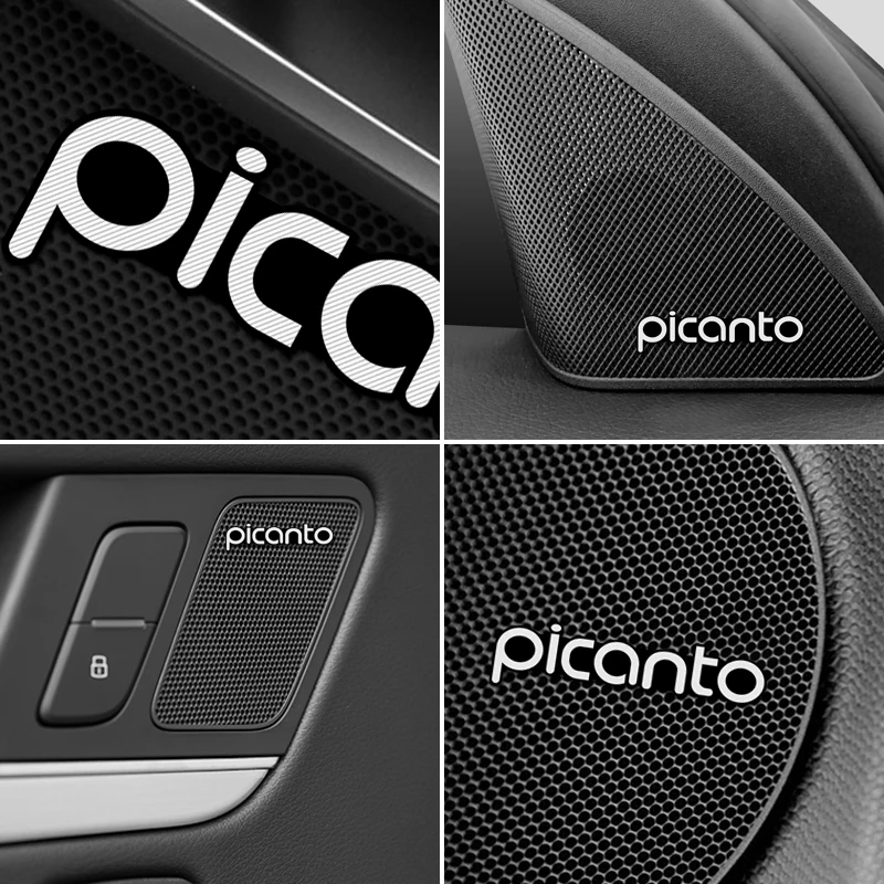 10 шт. 3D алюминиевый динамик стерео значок эмблема наклейка для KIA Picanto 2017 2018 2019