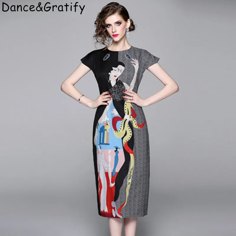 Женское платье карандаш средней длины модельное дизайнерское в стиле High Street с