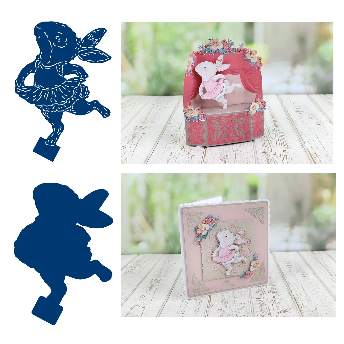

Bunny Ballerina Metal Cutting Die Scrapbook Embossed Paper Card Album Craft Template Cut Die Stencils New for 2021 Arrive