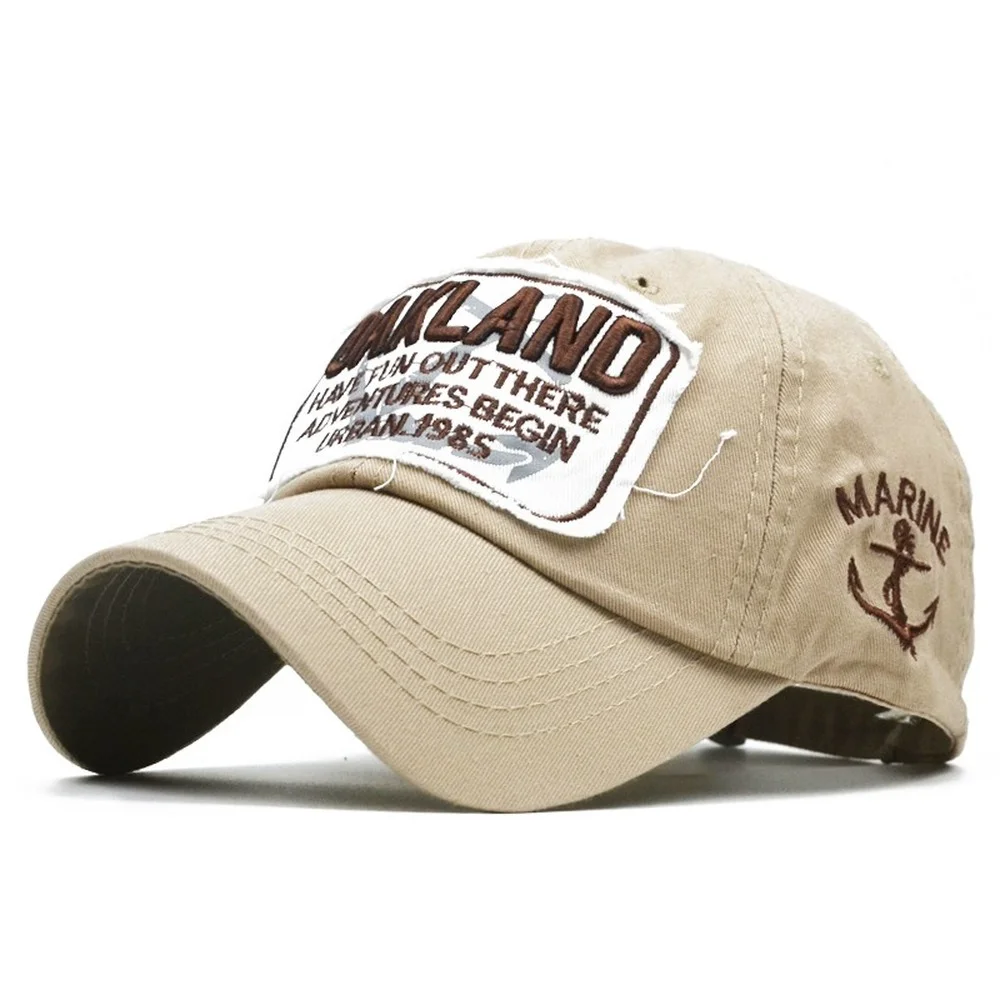 

High-quality Cotton Patchwork Letter Embroidered Baseball Cap Outdoor Old Big Letter Snapback Hat Jockey Woman