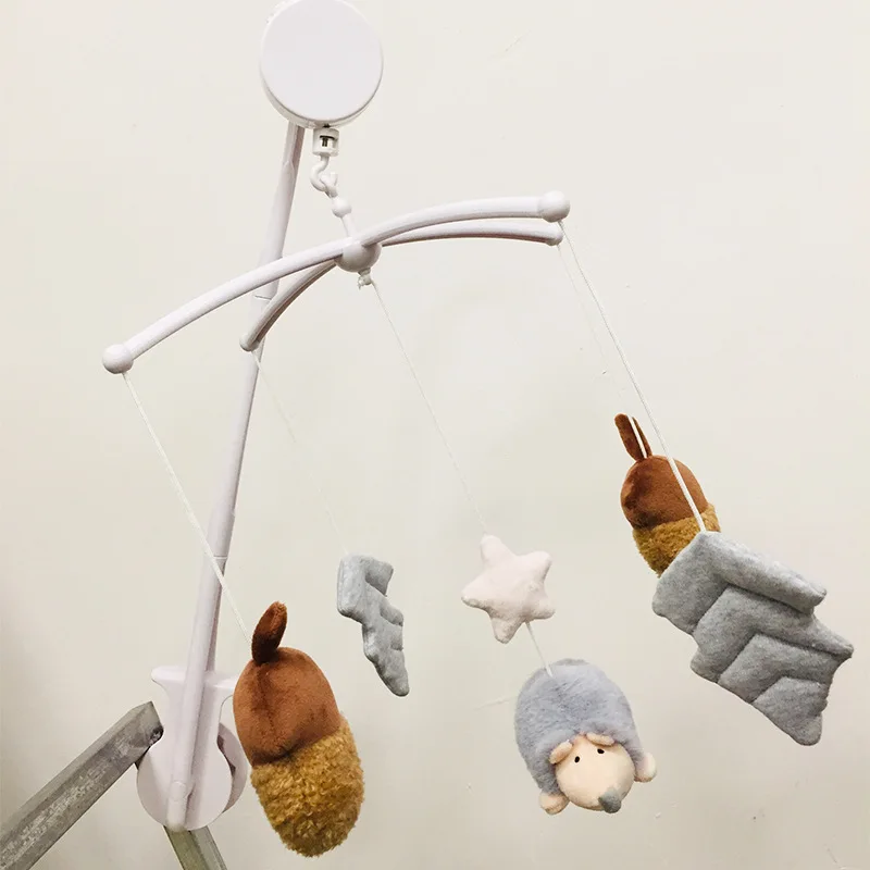 Детские мобильные погремушки на кроватку держатель для игрушек вращающийся