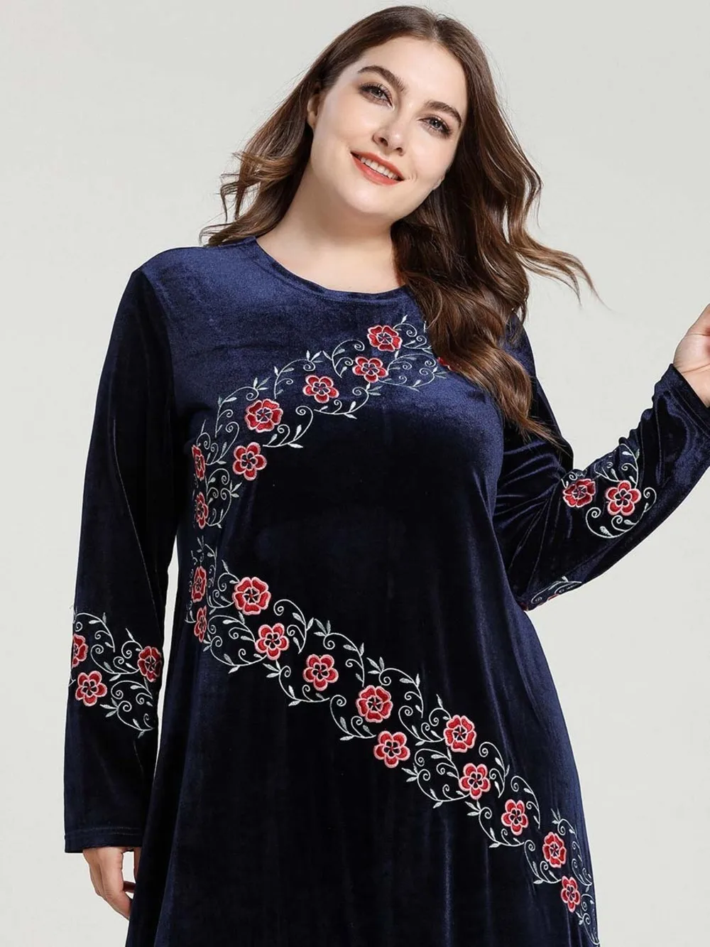 Праздничное мусульманское свадебное платье с длинными рукавами и хиджабом Faldas