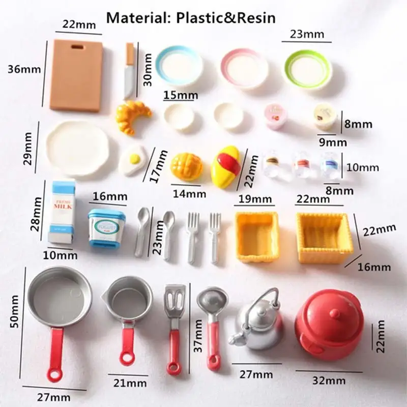 

Children Play Kitchen Miniature Toy Set Kitchen Imitation Food Pot Cooking Pan Toy for Play House for Girl Kid Gift