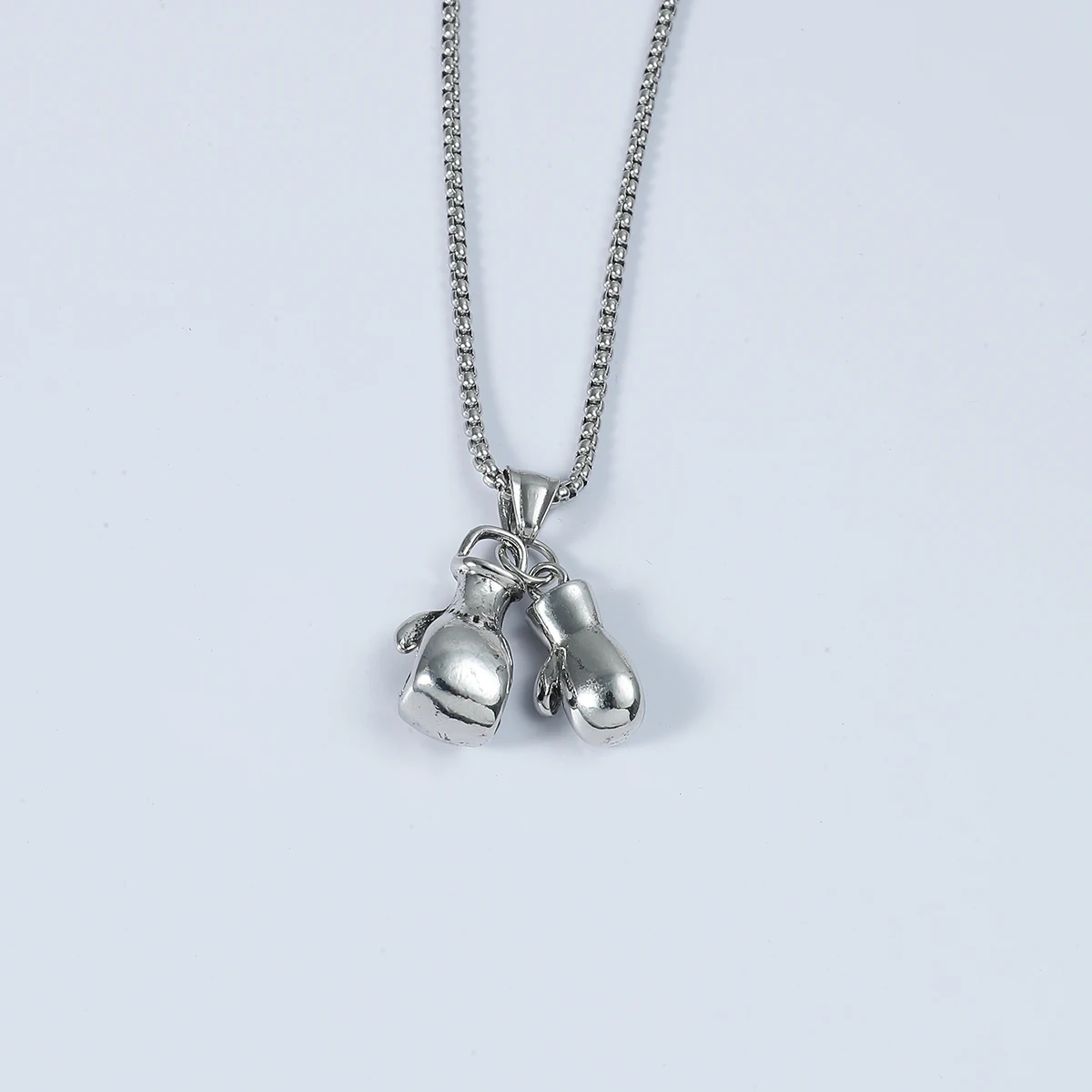 Men Gym Pendant Necklace Stainless Steel Chain Boxing Glove Male Hip Hop Biker Sport Fitness Jewelry | Украшения и аксессуары