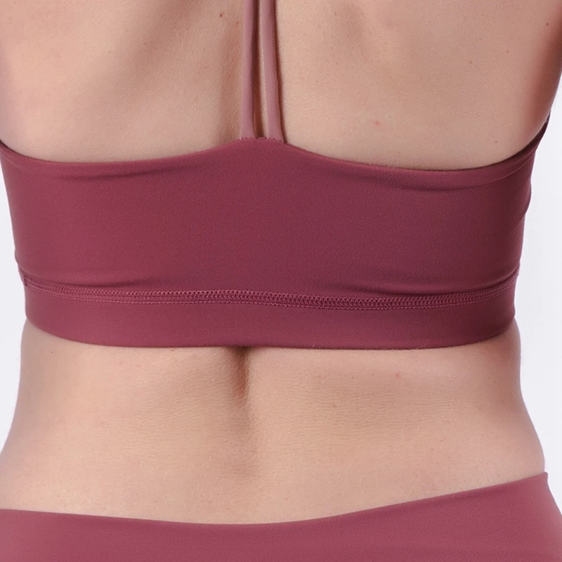 

Women Sexy Yoga Bra 2021 New Summer Elastic Quick Dry Double Shoulder Strap Running Shockproof Backless Solid Color Tank Tops