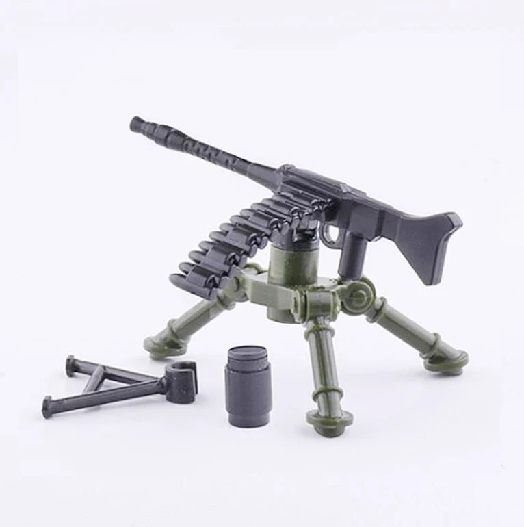 2 шт./лот военный MG34 тяжелый пулемет оружие Кирпичи Строительные блоки солдат