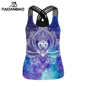 Женские майки NADANBAO с ацтекскими кругами и цветочным принтом Омбре, топы на бретельках с мандалой, женский жилет без рукавов, Повседневная летняя одежда, женская одежда