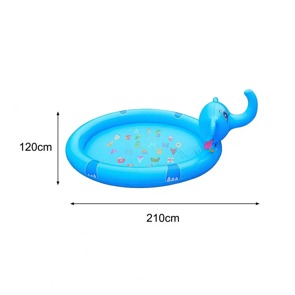 

Inflatable Pool Elephant Shape Reusable PVC Foldable Durable Safe Outdoor Sprinkler Blow Up Pool for Babies Toddlers