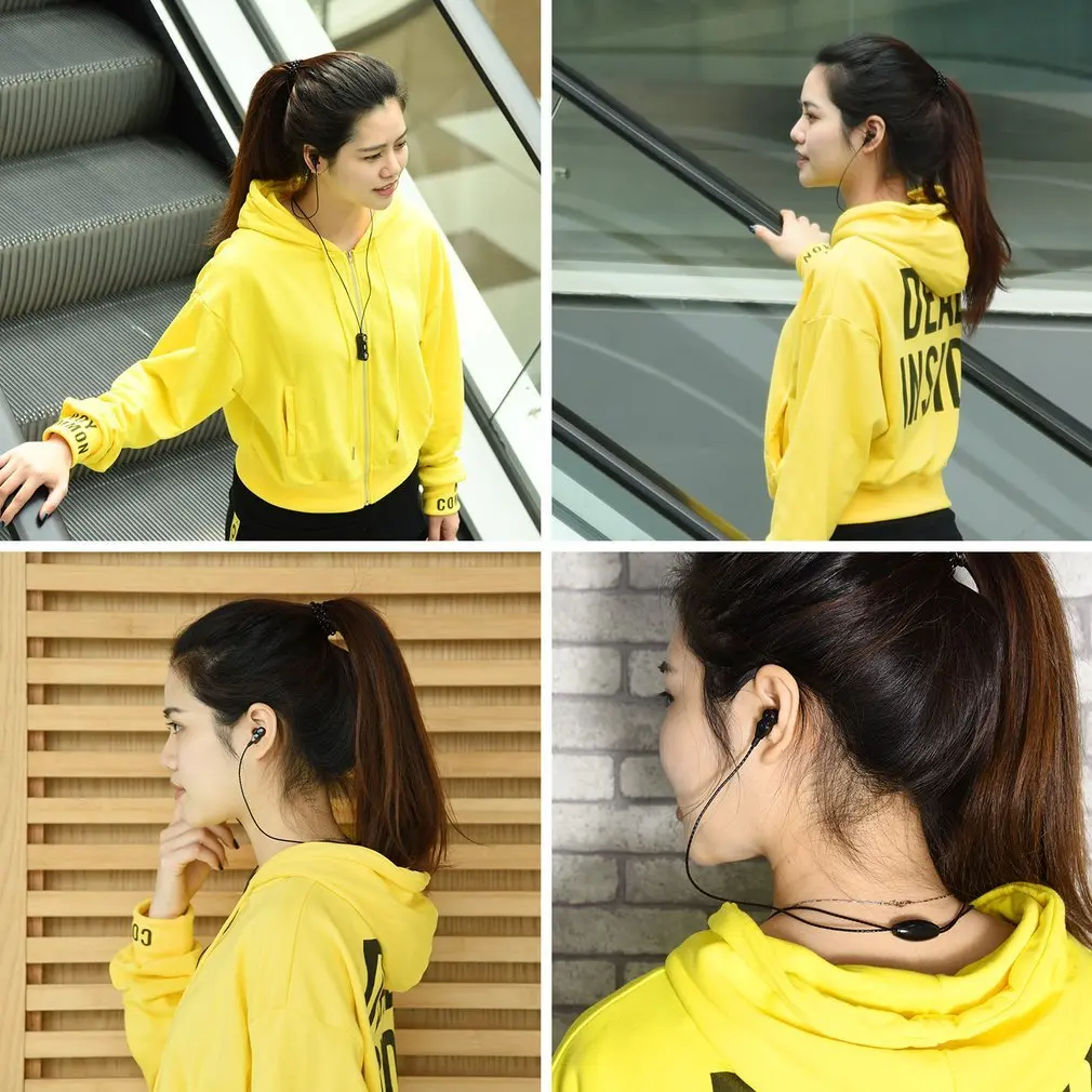 Leshp Dual Speaker Necklace Wireless 4.0 Stereo Sport Headset With Mic Magnetic Buckle Design Lossless Sound Quality | Электроника