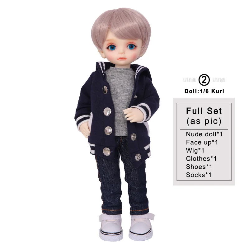 1/6 кукла BJD полный комплект костюм Napi Kuri Marou Karou Sleeping милый YOSD парик одежда обувь