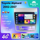 Автомагнитола 4G для Toyota Alphard 2002 2004 2005 2006 2007, мультимедийный проигрыватель с GPS-навигацией для Carplay, 2 din, Android 10, DVD-проигрыватель